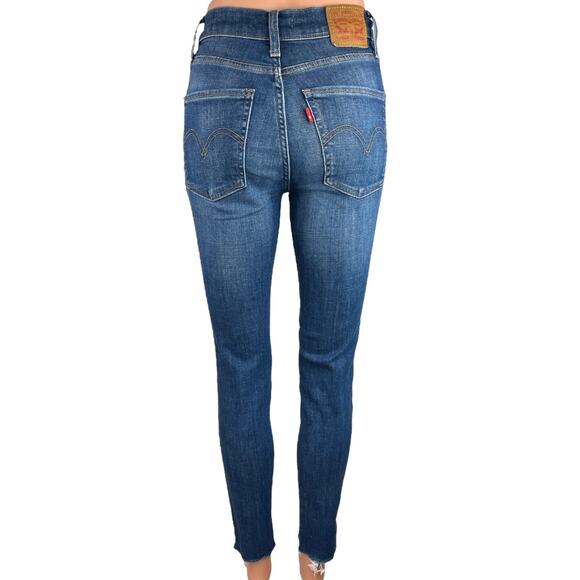 Levi's Blue Medium Wash Millie Ankle High Rise Super Skinny Denim Jeans Size 26 - Picture 3 of 5